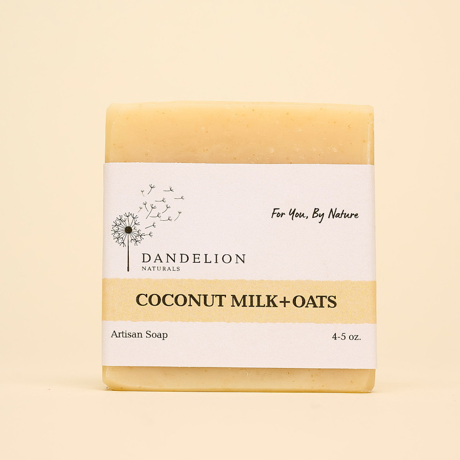 Coconut milk and oats bar soap