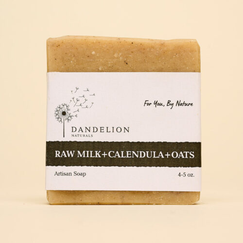 raw milk calendula and oats bar soap
