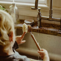 Bamboo and Sisal Pot Brush - Image 5