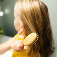 Round Bamboo Paddle Hairbrush - Kids - Image 2