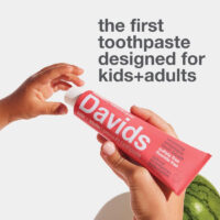 Davids kids + adults premium toothpaste / strawberry watermelon - Image 2