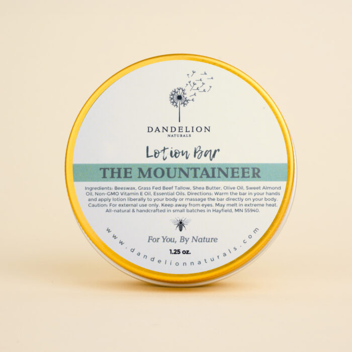 The Mountaineer Lotion Bar with Cedarwood, Frankincense, Patchouli - Image 2