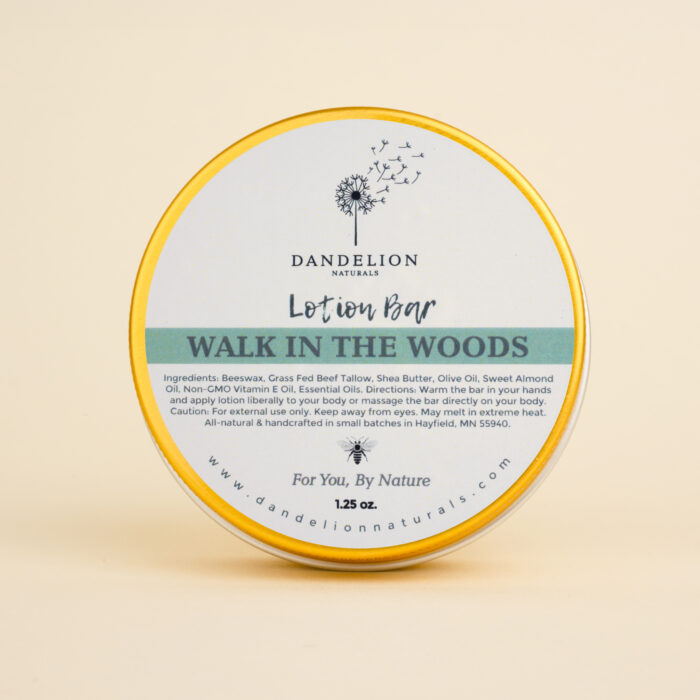 Walk In The Woods Lotion Bar with Lemongrass, Cedarwood, Eucalyptus & Rosemary - Image 2