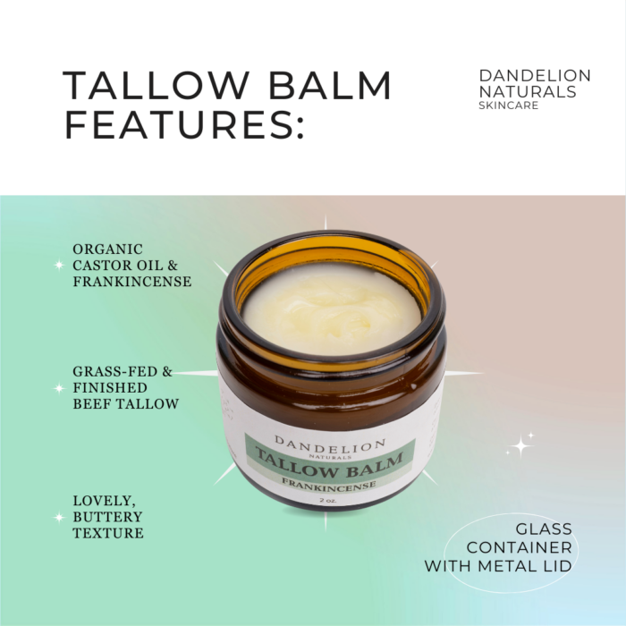 Frankincense Tallow Balm with Castor Oil - Image 3