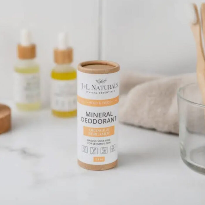 Orange Bergamot Mineral (Baking Soda-Free) Deodorant by J & L Naturals